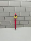Beaded Pink Pen-With Back to School Theme