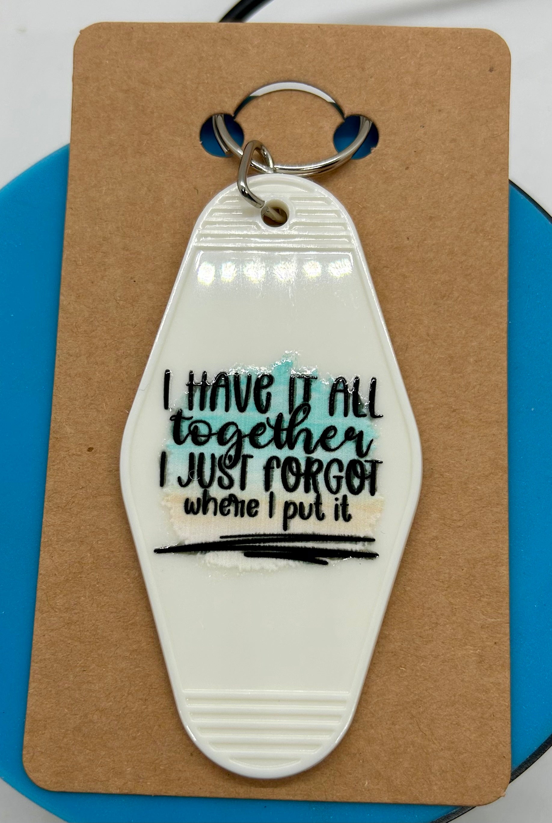 Retro Style Motel Keychain With Sassy Design