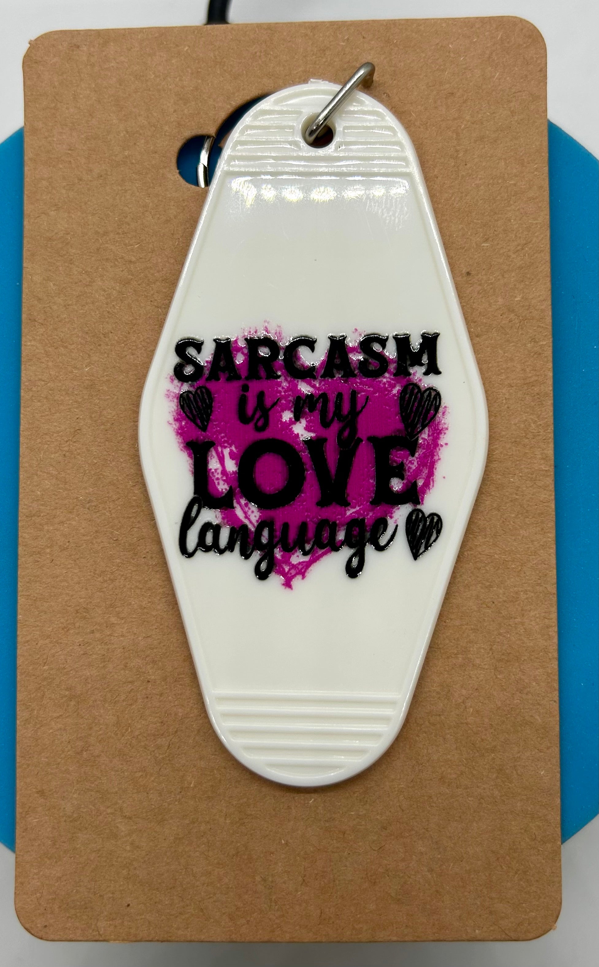 Retro Style Motel Keychain With Sassy Design