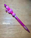 Crayon mécanique à perles - Silicone rose