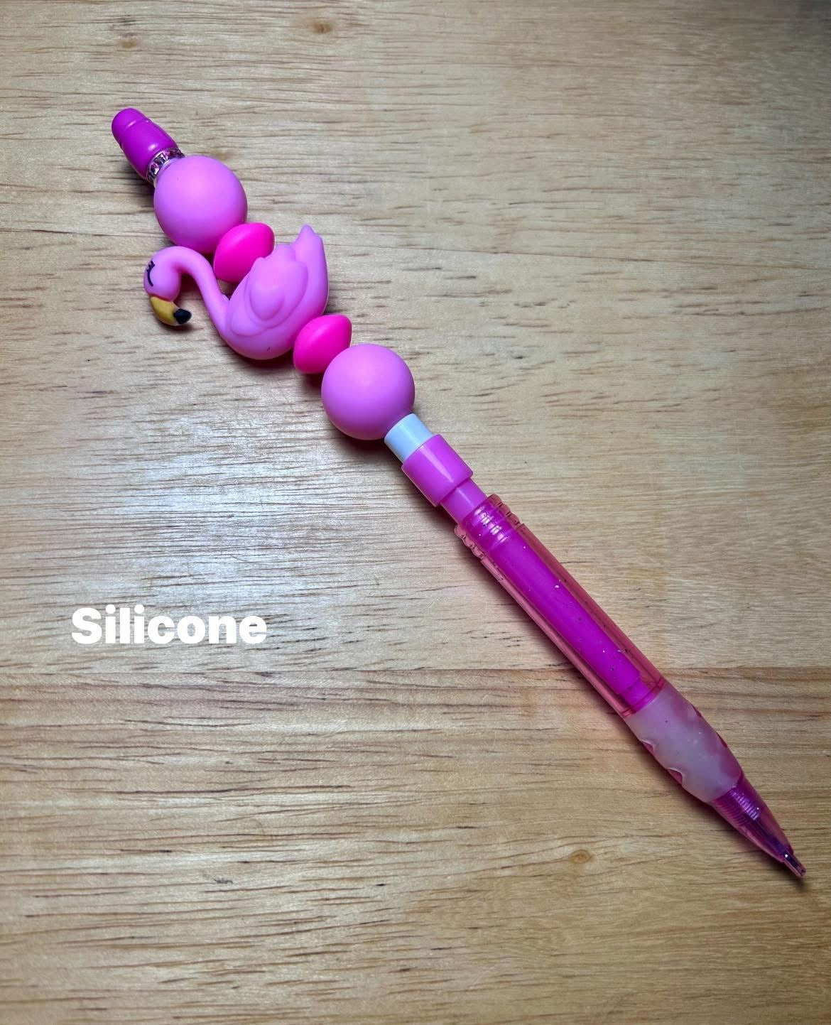 Crayon mécanique à perles - Silicone rose