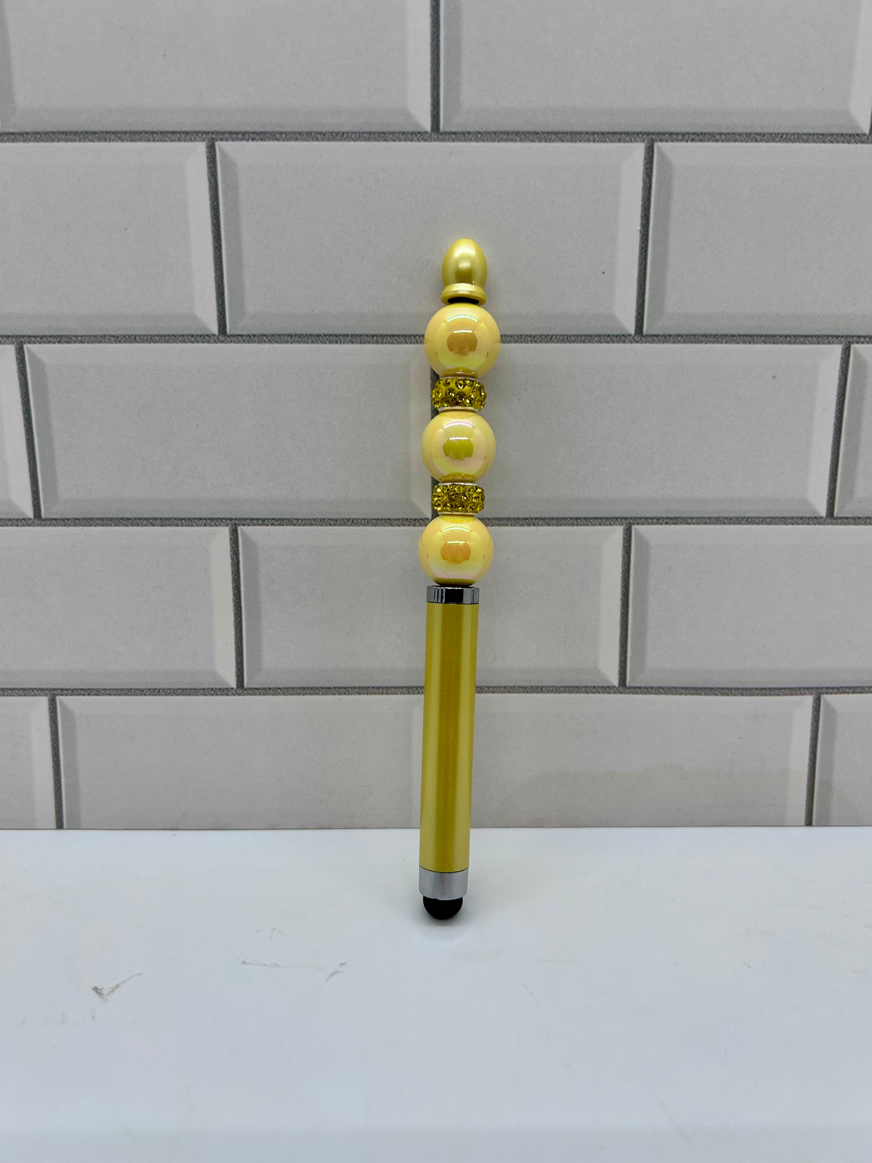 Stylet/Stylo Perlé – Acrylique Jaune
