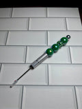 Beaded Seam Rippers-Green Acrylic
