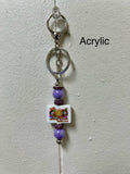Acrylic Beaded Keychain with Christian Focal