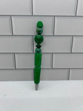 Rhinestone Beaded Ballpoint Pen-Green