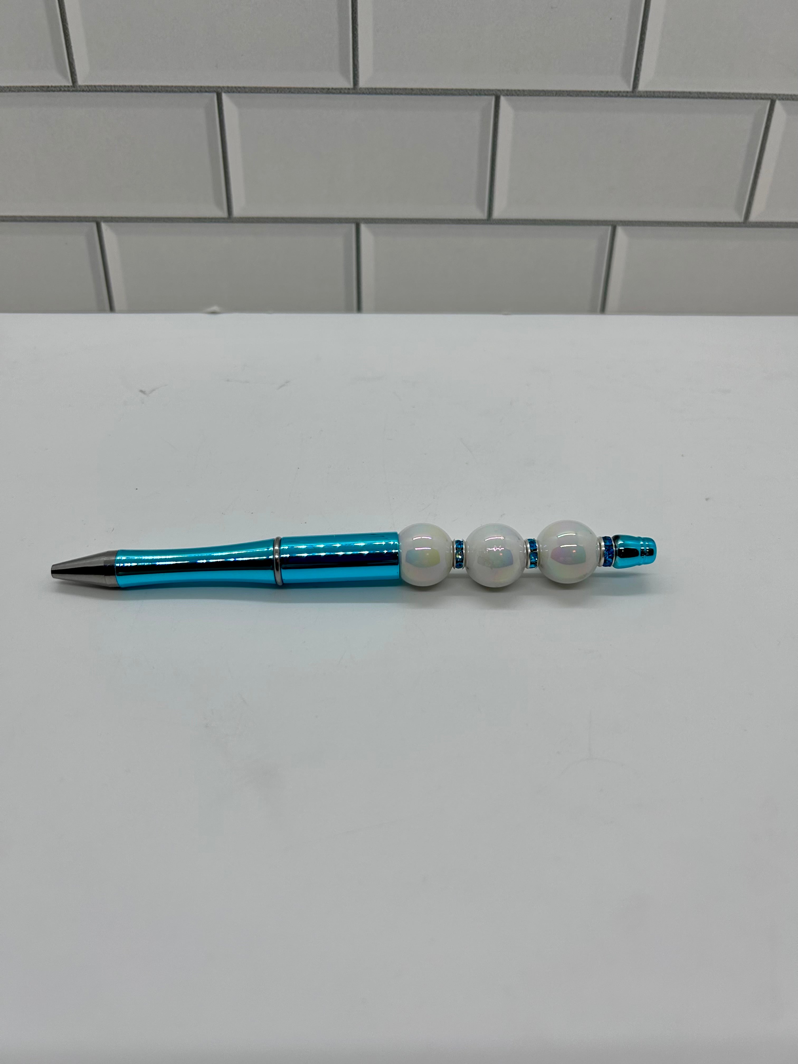 Metallic Teal Ballpoint Pen Acrylic