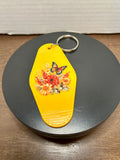 Retro Style Motel Keychain With Design