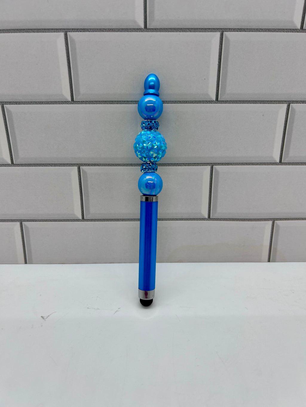 Stylet/Stylo Perlé - Acrylique Bleu