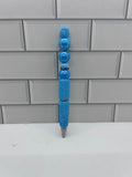 Rhinestone Beaded Ballpoint Pen-Lighter Blue