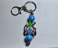 Easter Theme Beaded Keychain-Blue with Focal