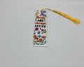 Acrylic Bookmark with Gold/Yellow Colored Tassel, Bookish Theme