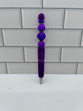Rhinestone Beaded Ballpoint Pen-Purple (Rhinestone Not Perfect)