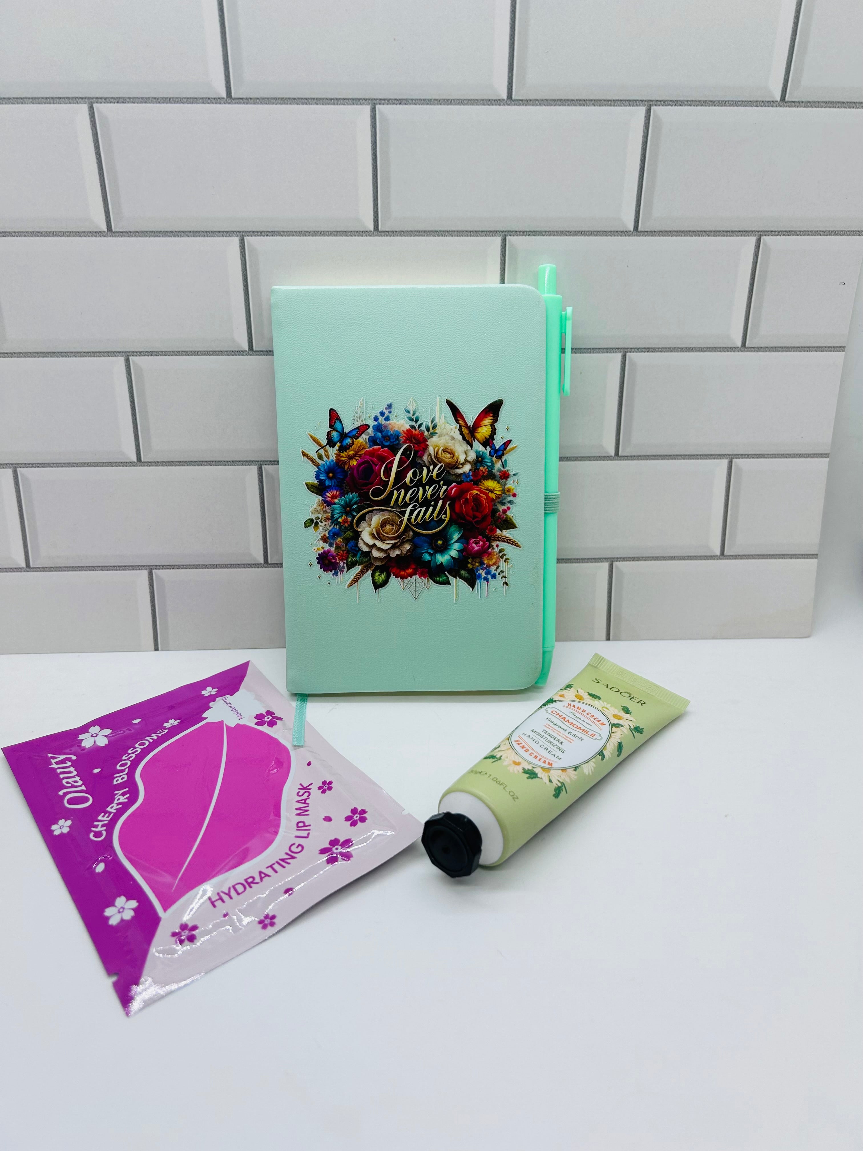 Lot de 3 carnets A6 - Vert avec motif Inspiration
