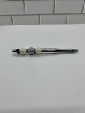 Beaded Ballpoint Pens-Metallic Silver Acrylic
