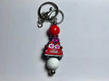 Valentines Day Theme Beaded Keychain