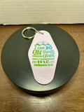 Retro Style Motel Keychain With Design