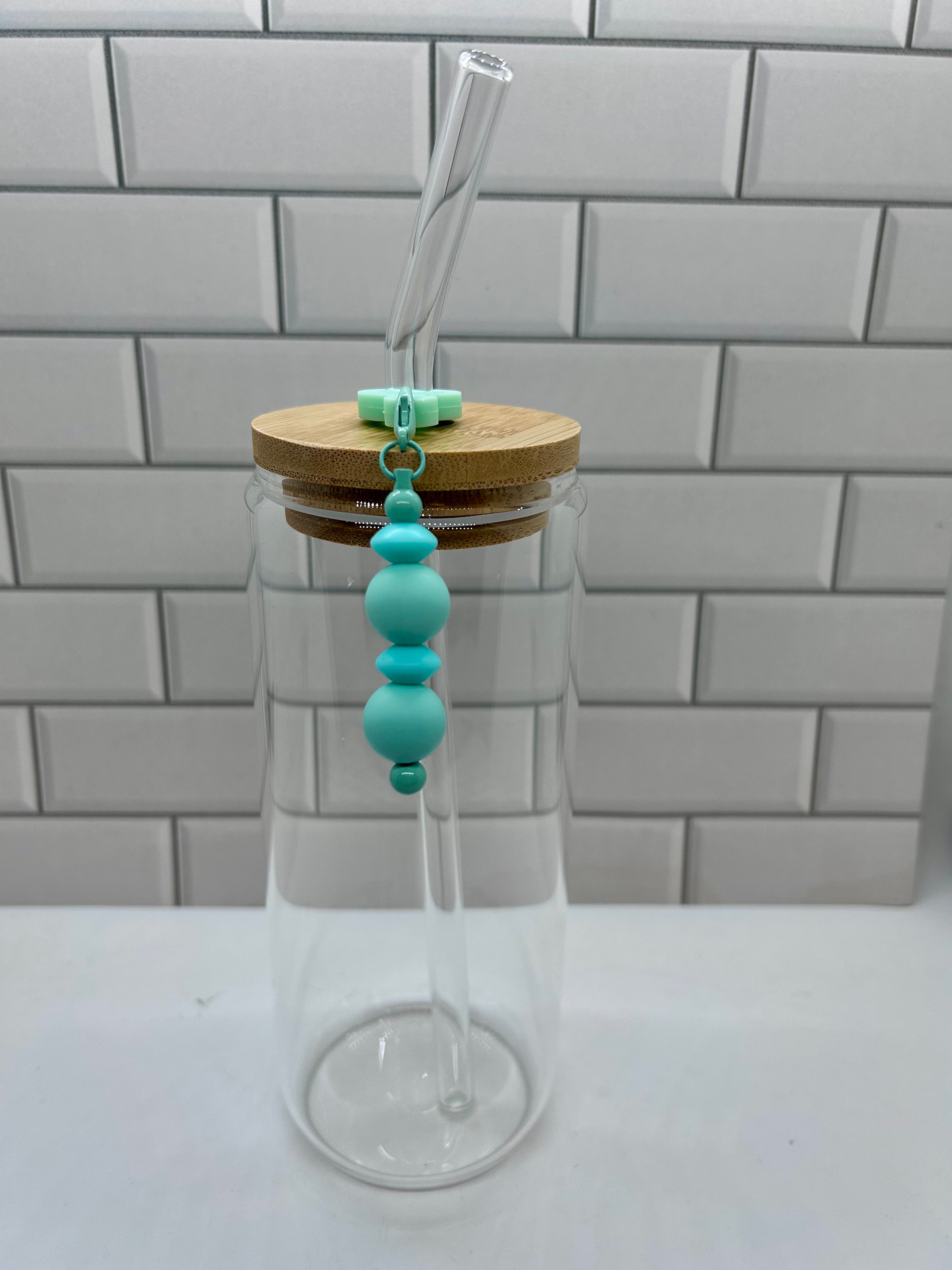 Beaded Straw Charm-Green
