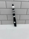 Beaded Box Cutter- Black, Wooden Beads