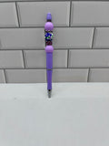 Stylo bille perlé-Silicone violet