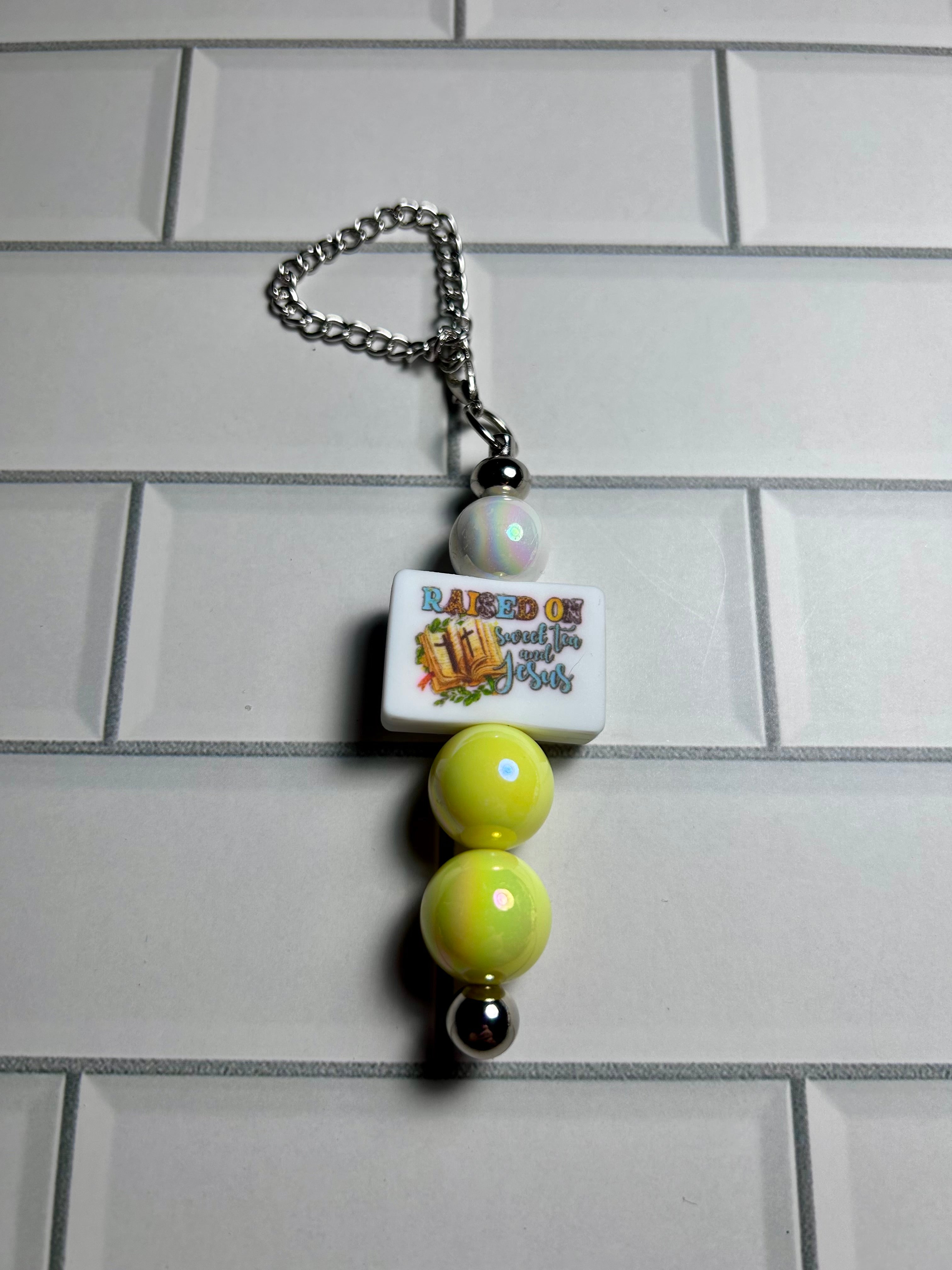 Beaded Cup Charm’s-Multi Color Acrylic with Focal