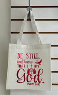 Canvas Mini Tote Bag With White Handles, Featuring a Beautiful Inspirational Design. 10x10 inches