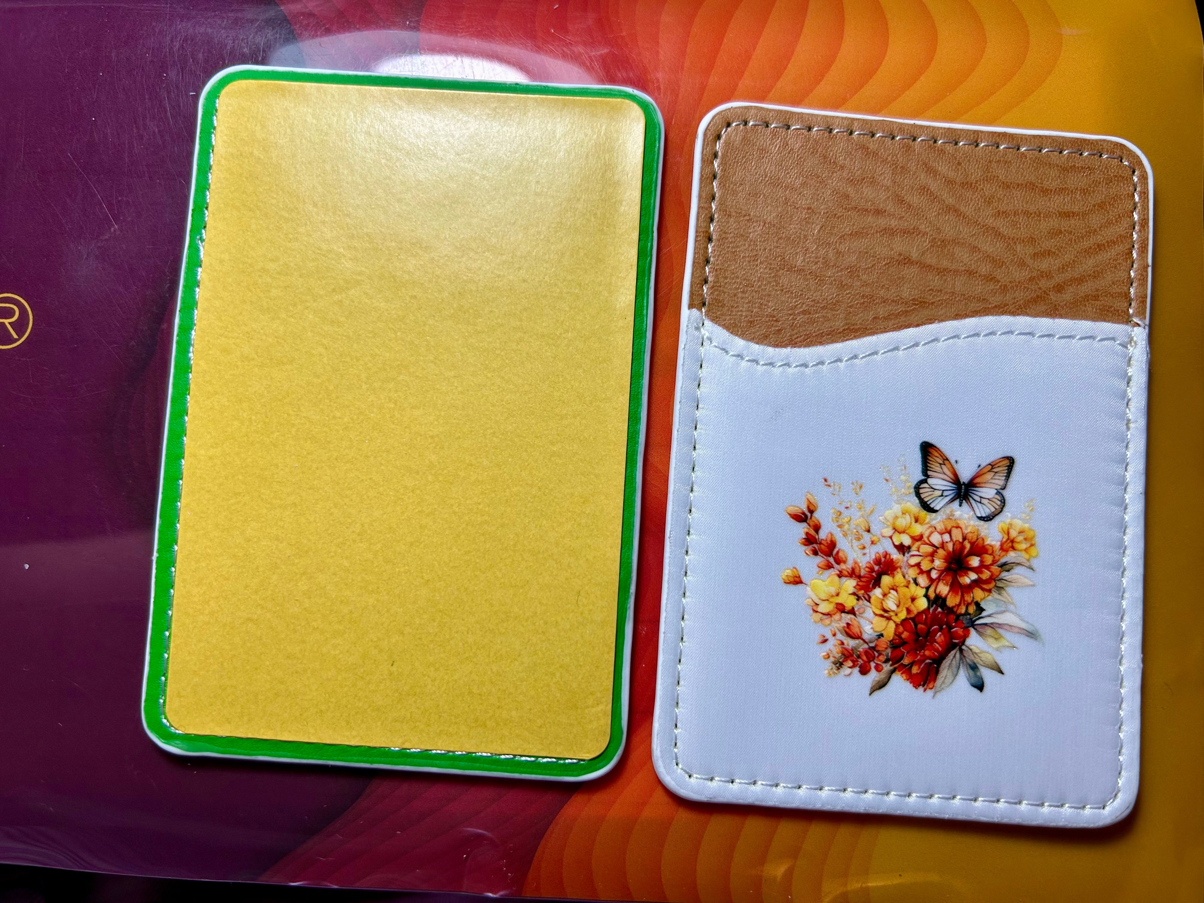 Support de carte de téléphone en cuir PU, porte-cartes adhésif