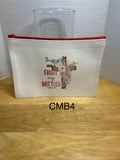 Canvas Makeup Bag Featuring A Beautiful Design, 5.7 inches x 7.9 inches