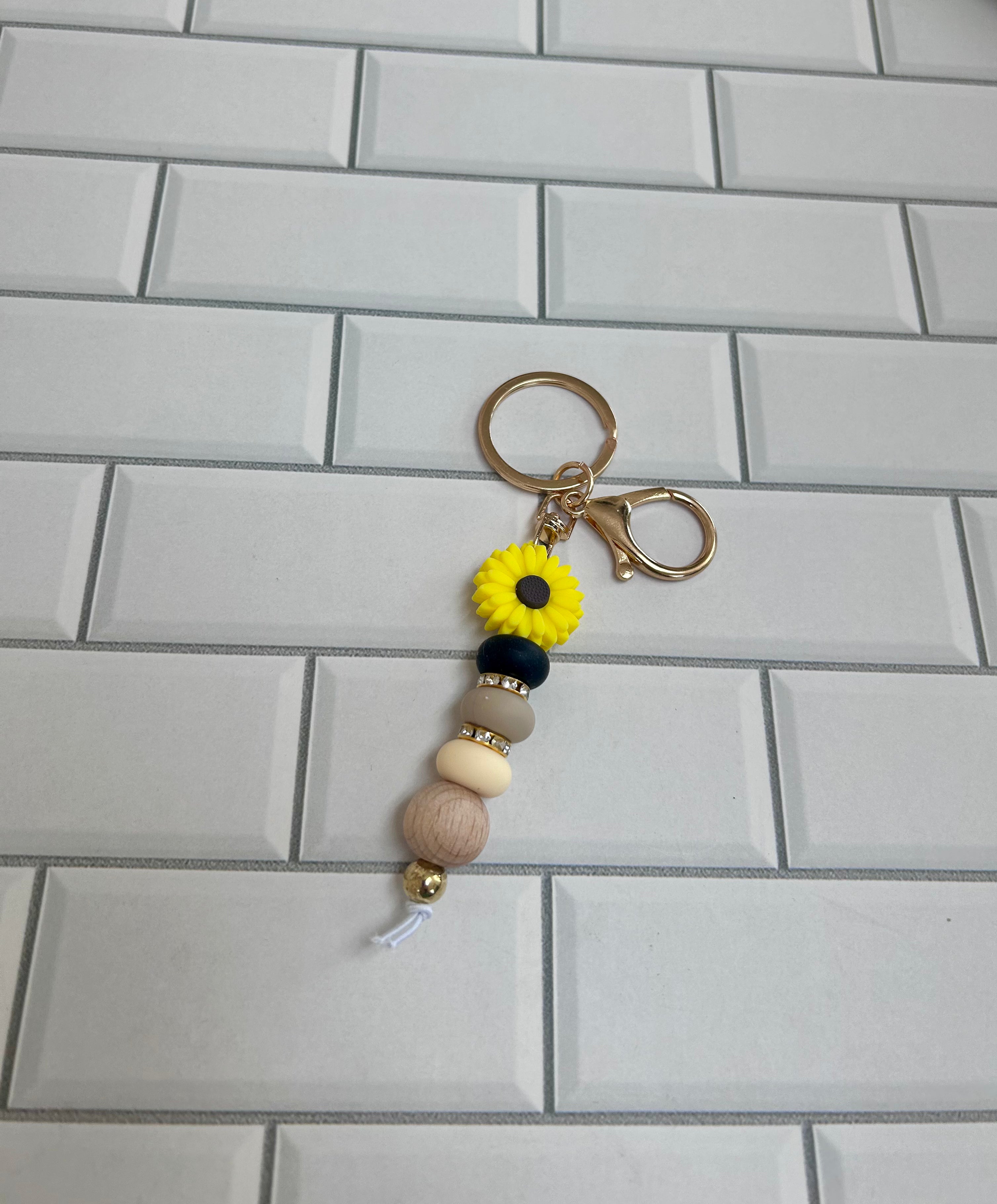 Daisy Silicone Keychain Charm