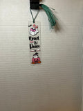 Acrylic Bookmark With Colored Tassel Featuring a Halloween Theme