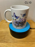 11 oz Ceramic Coffee Mug featuring a Beautiful Design, Left Hand Sided Handle