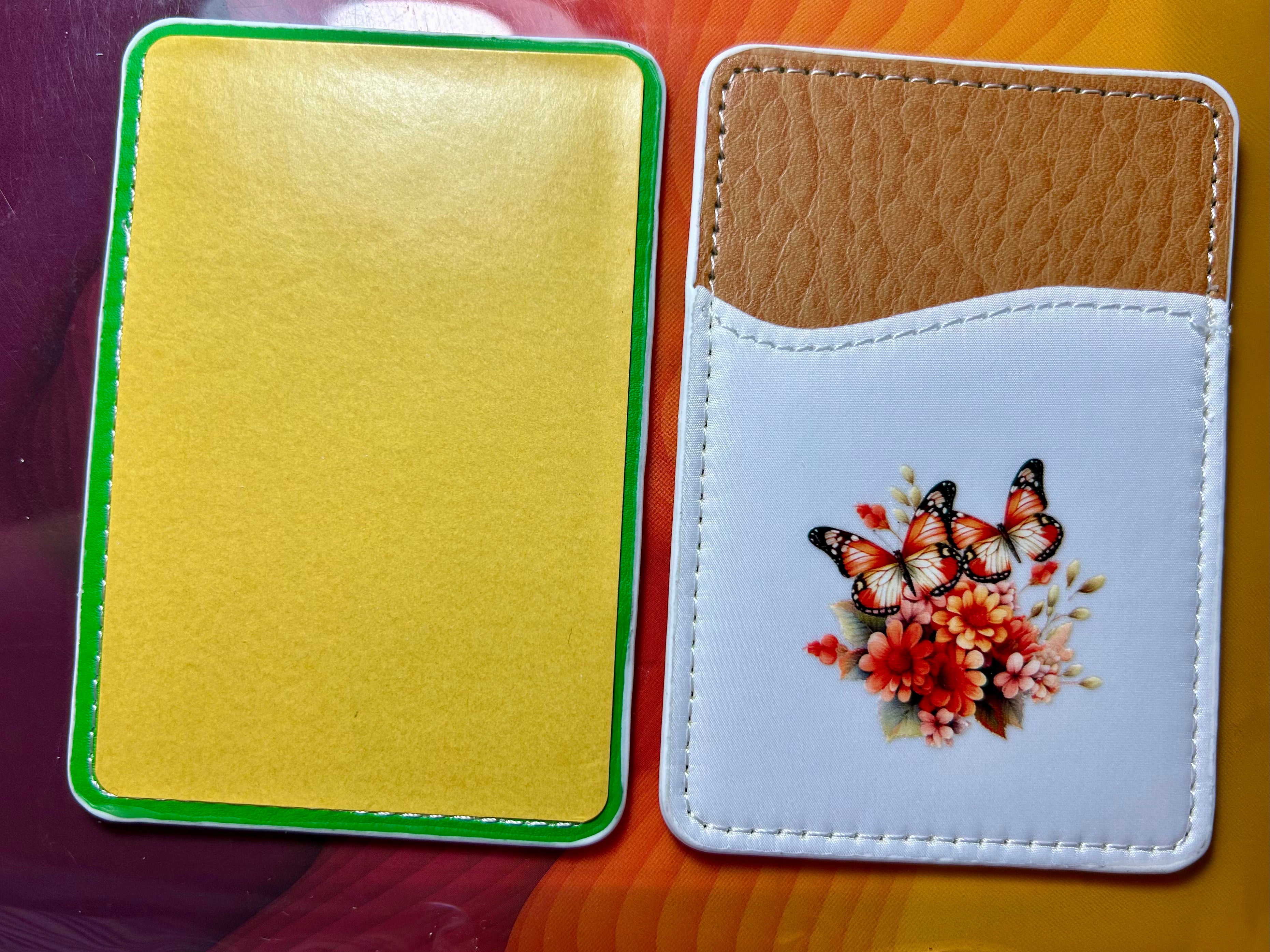 Porte-cartes de téléphone en cuir PU, porte-cartes de crédit adhésif