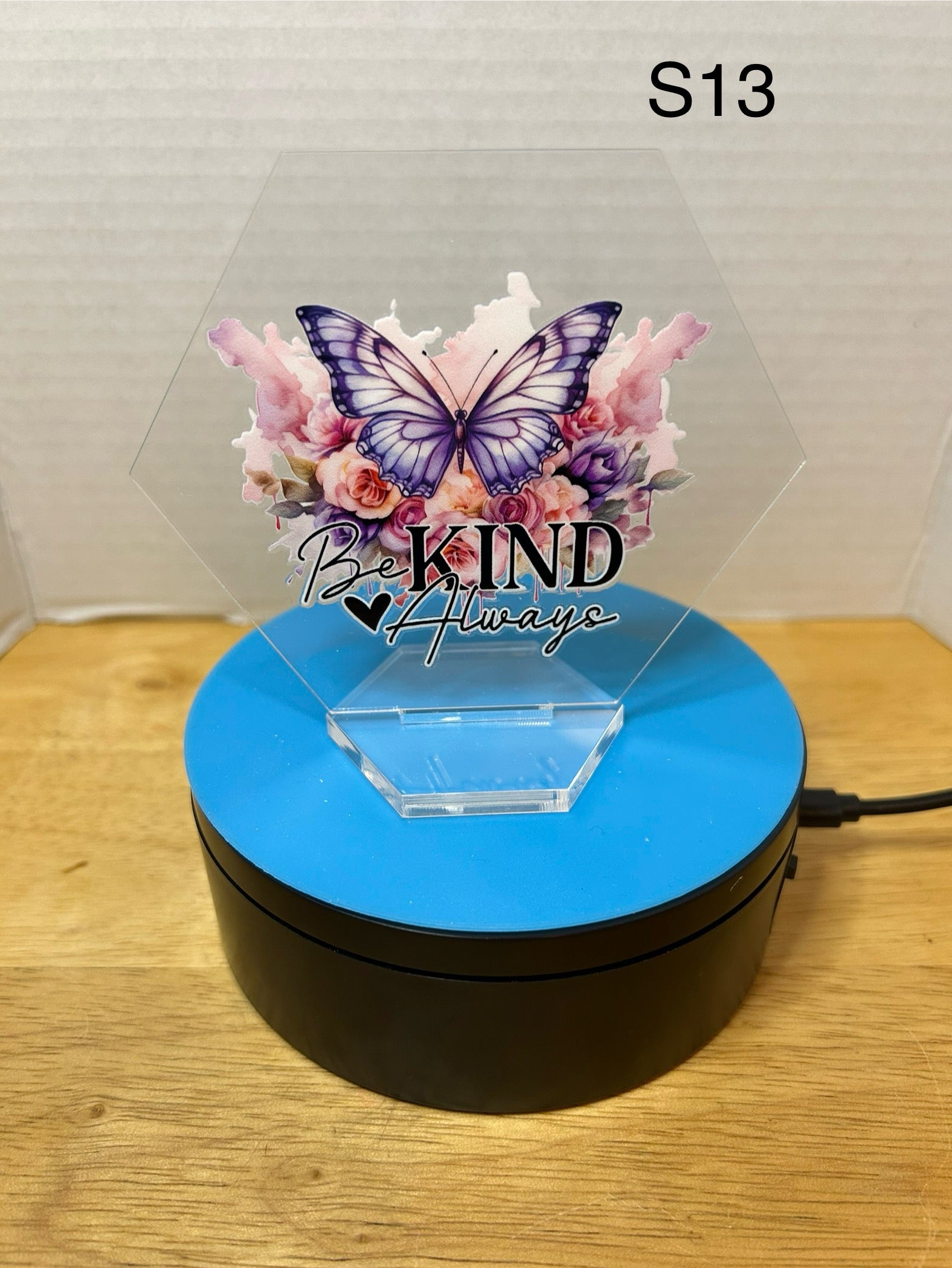 Acrylic Hexagon 4.5 Inch Sign featuring a Beautiful Design