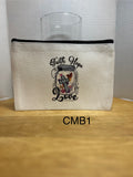 Canvas Makeup Bag Featuring A Beautiful Design, 5.7 inches x 7.9 inches