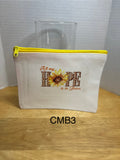 Canvas Makeup Bag Featuring A Beautiful Design, 5.7 inches x 7.9 inches
