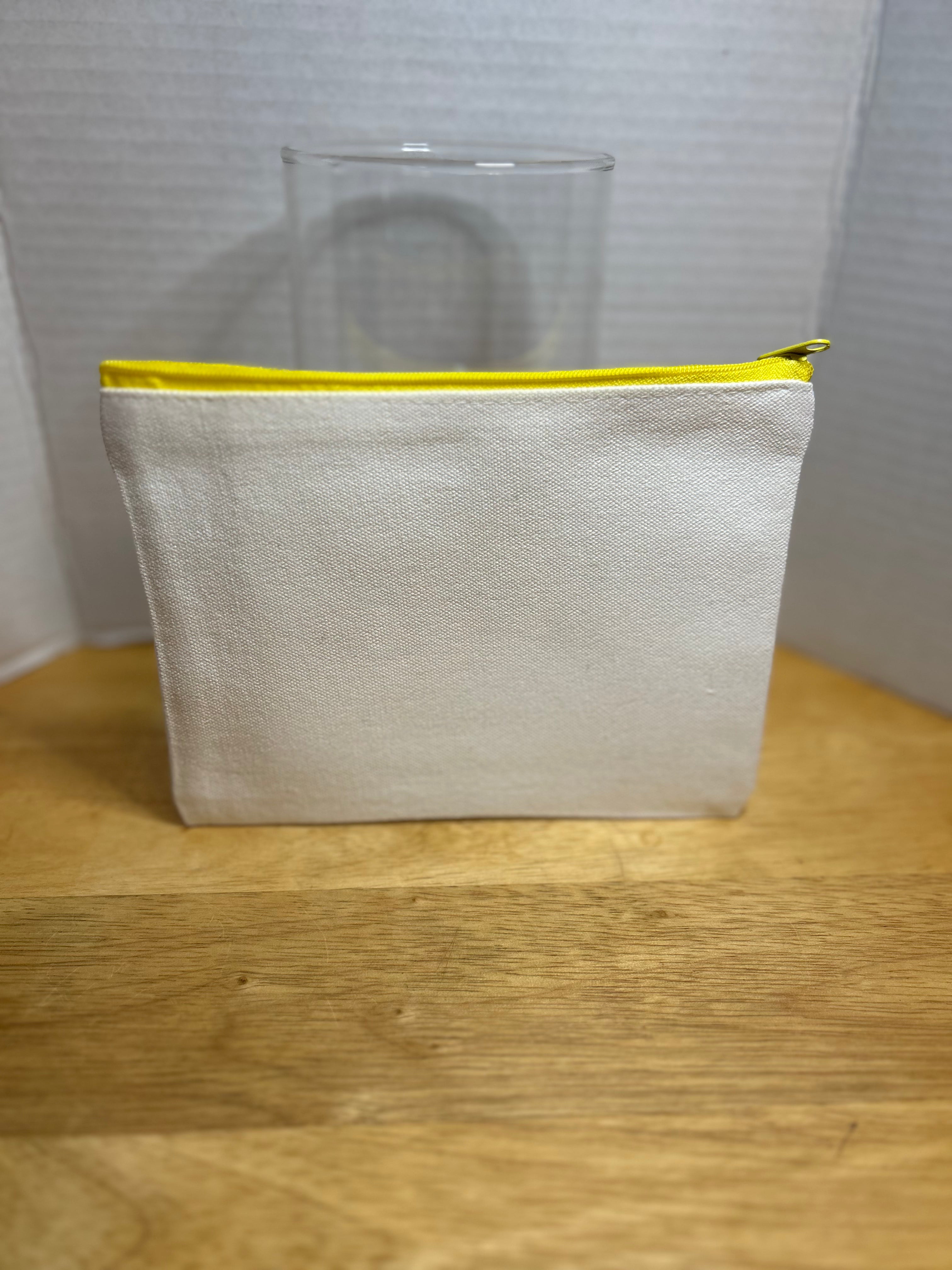 Canvas Makeup Bag Featuring A Beautiful Design, 5.7 inches x 7.9 inches