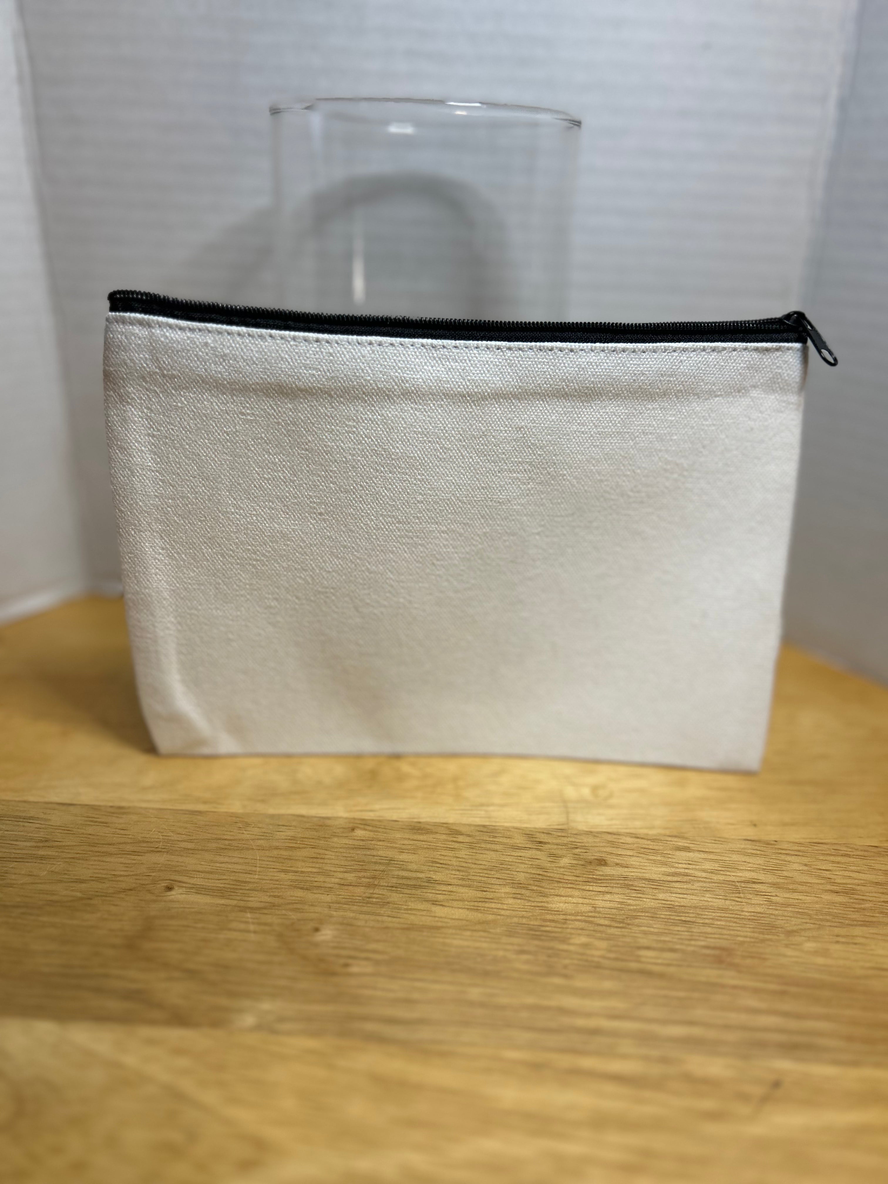 Canvas Makeup Bag Featuring A Beautiful Design, 5.7 inches x 7.9 inches