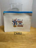 Canvas Makeup Bag Featuring A Beautiful Design, 5.7 inches x 7.9 inches