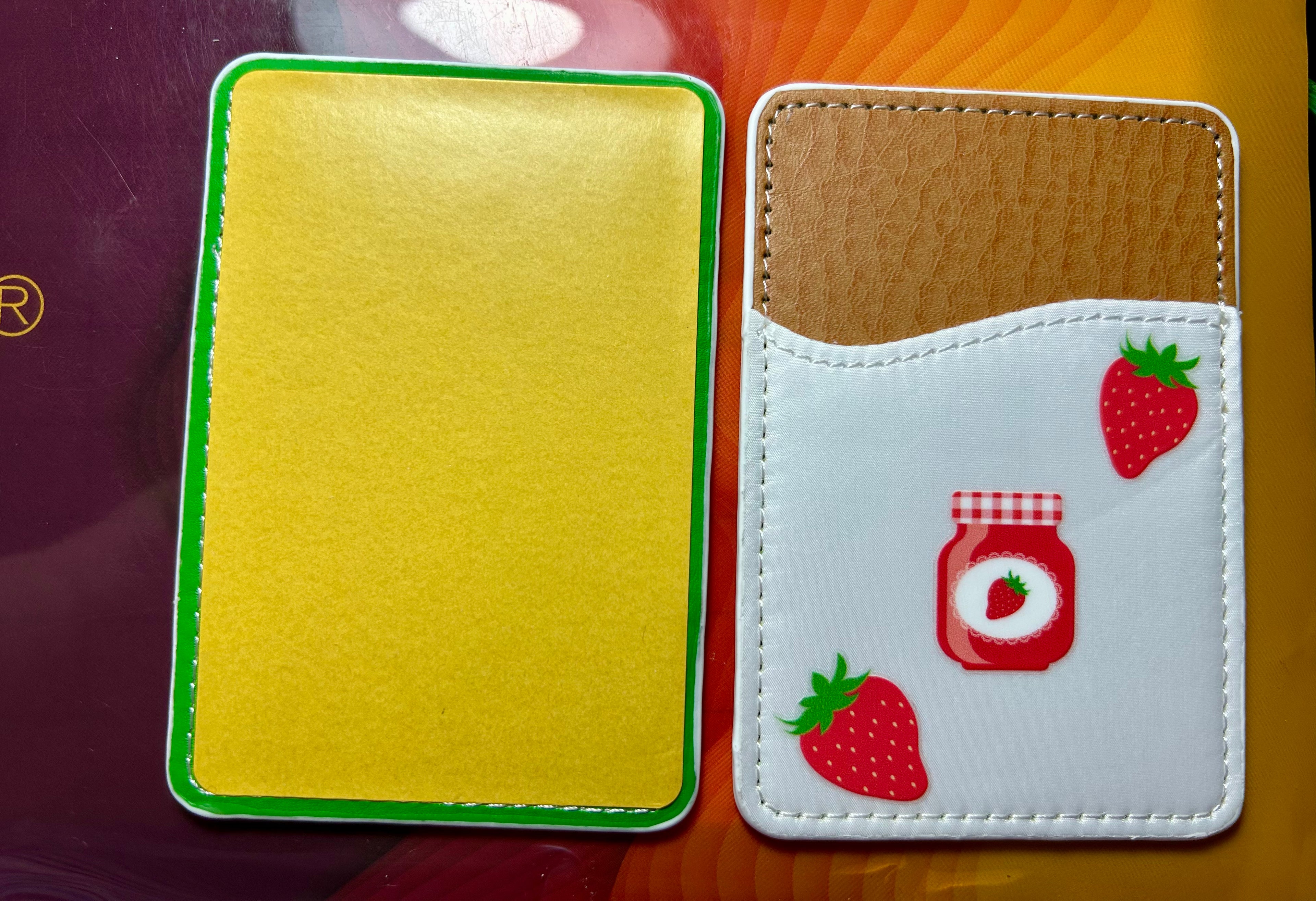 Porte-cartes de téléphone en cuir PU, porte-cartes de crédit adhésif