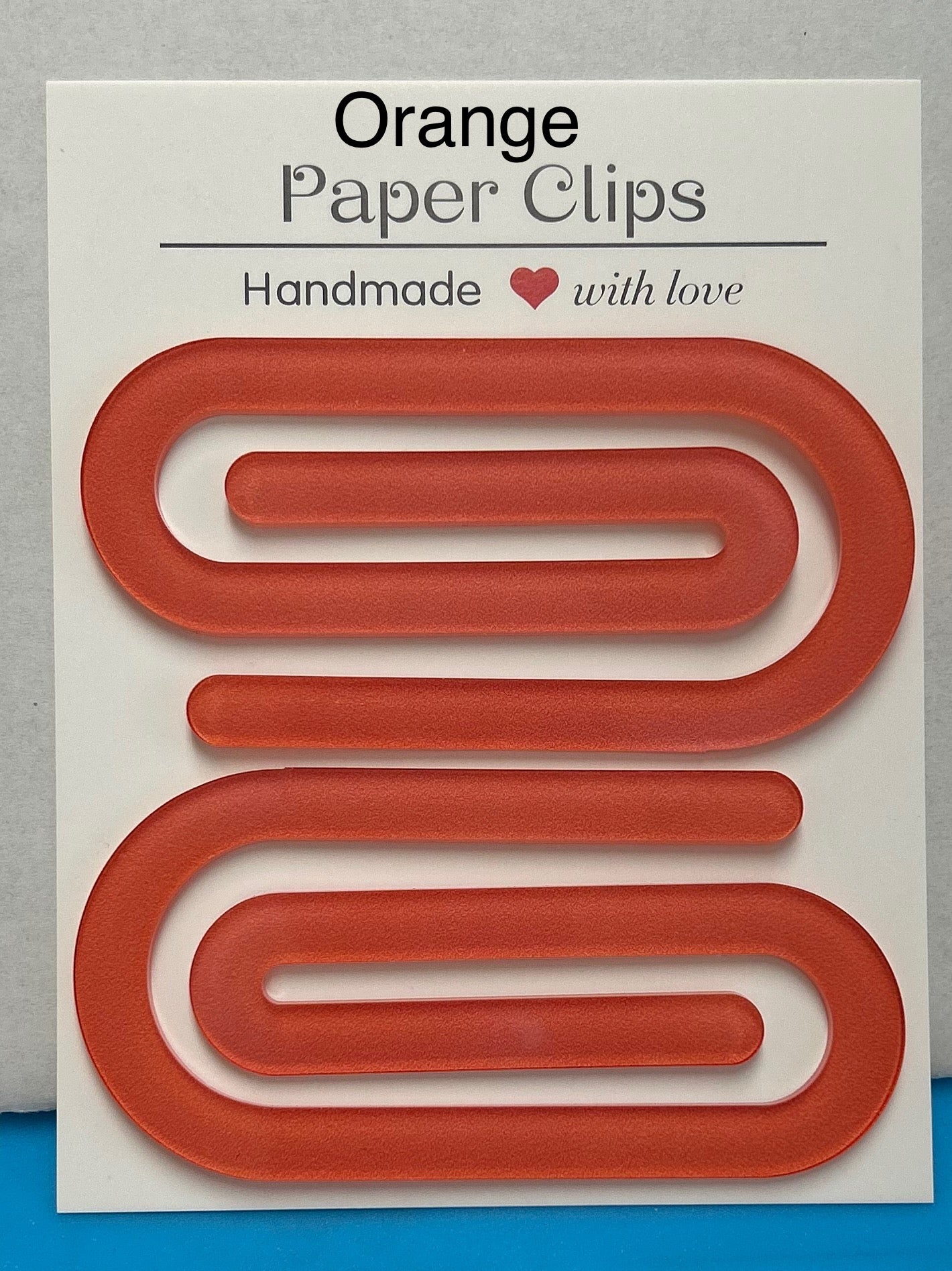 Acrylic 4inx2in Jumbo Paper Clips with Beautiful Design