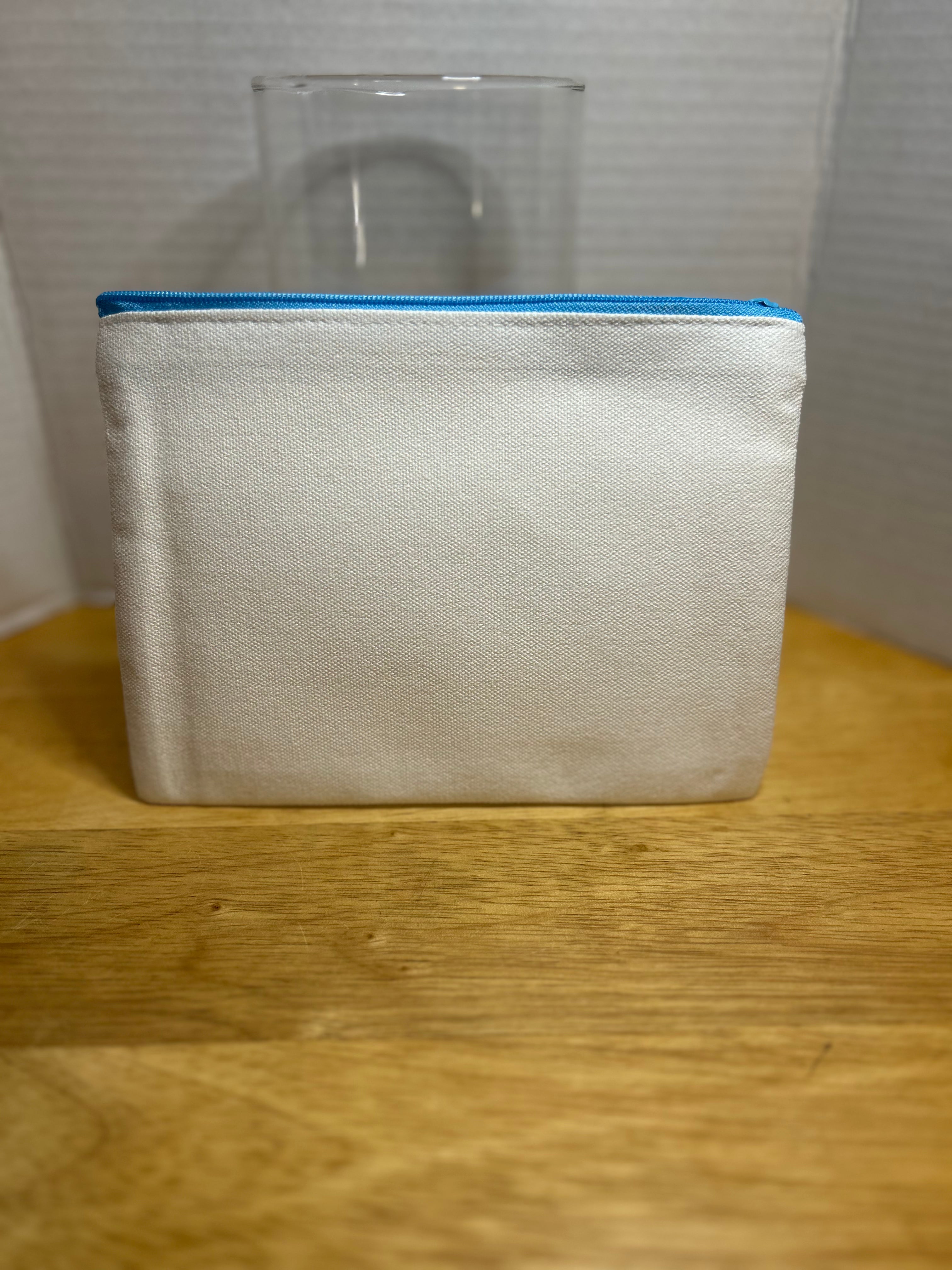 Canvas Makeup Bag Featuring A Beautiful Design, 5.7 inches x 7.9 inches