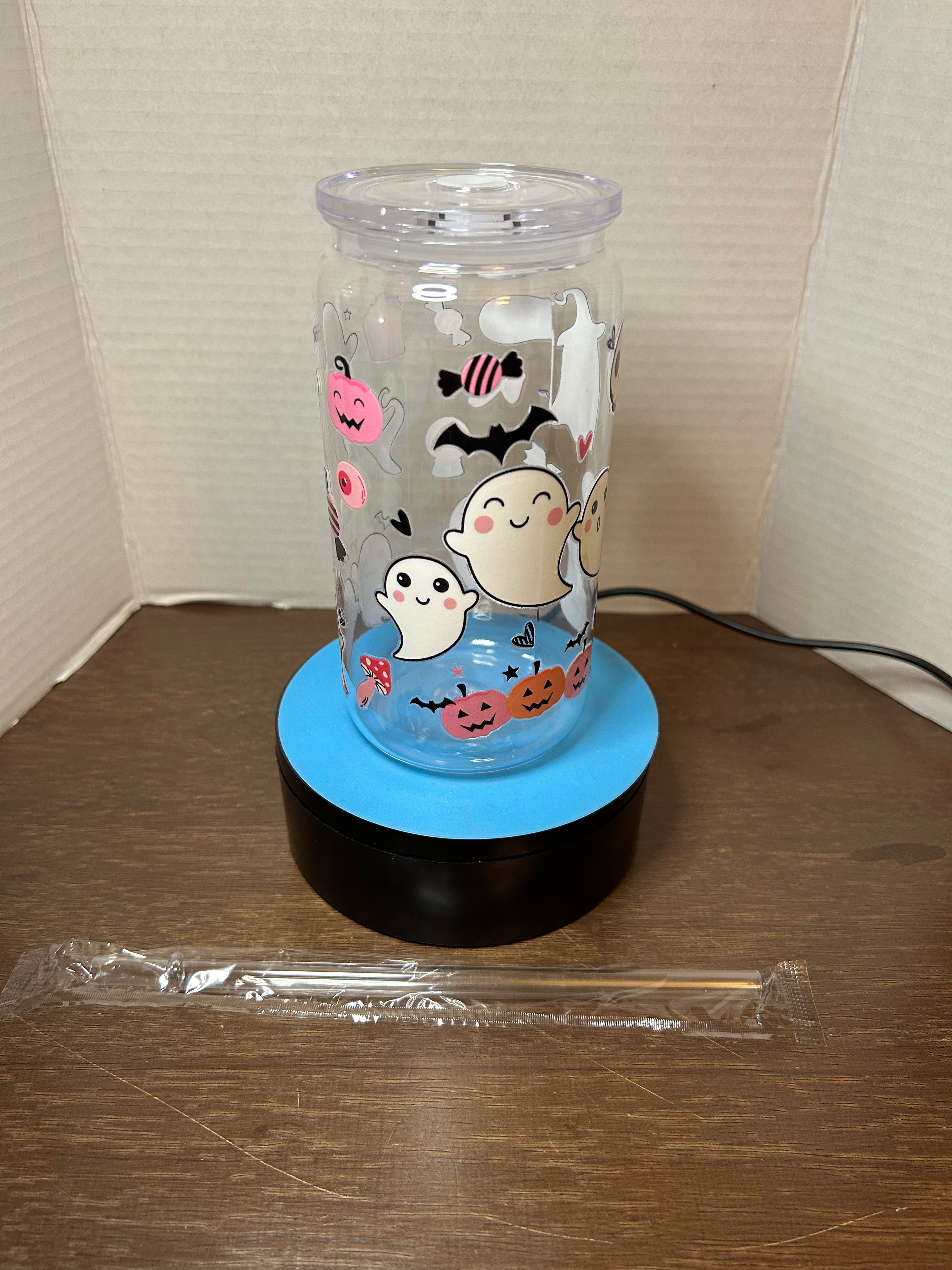 16 oz Acrylic Tumbler with Acrylic Straw featuring a Beautiful Design