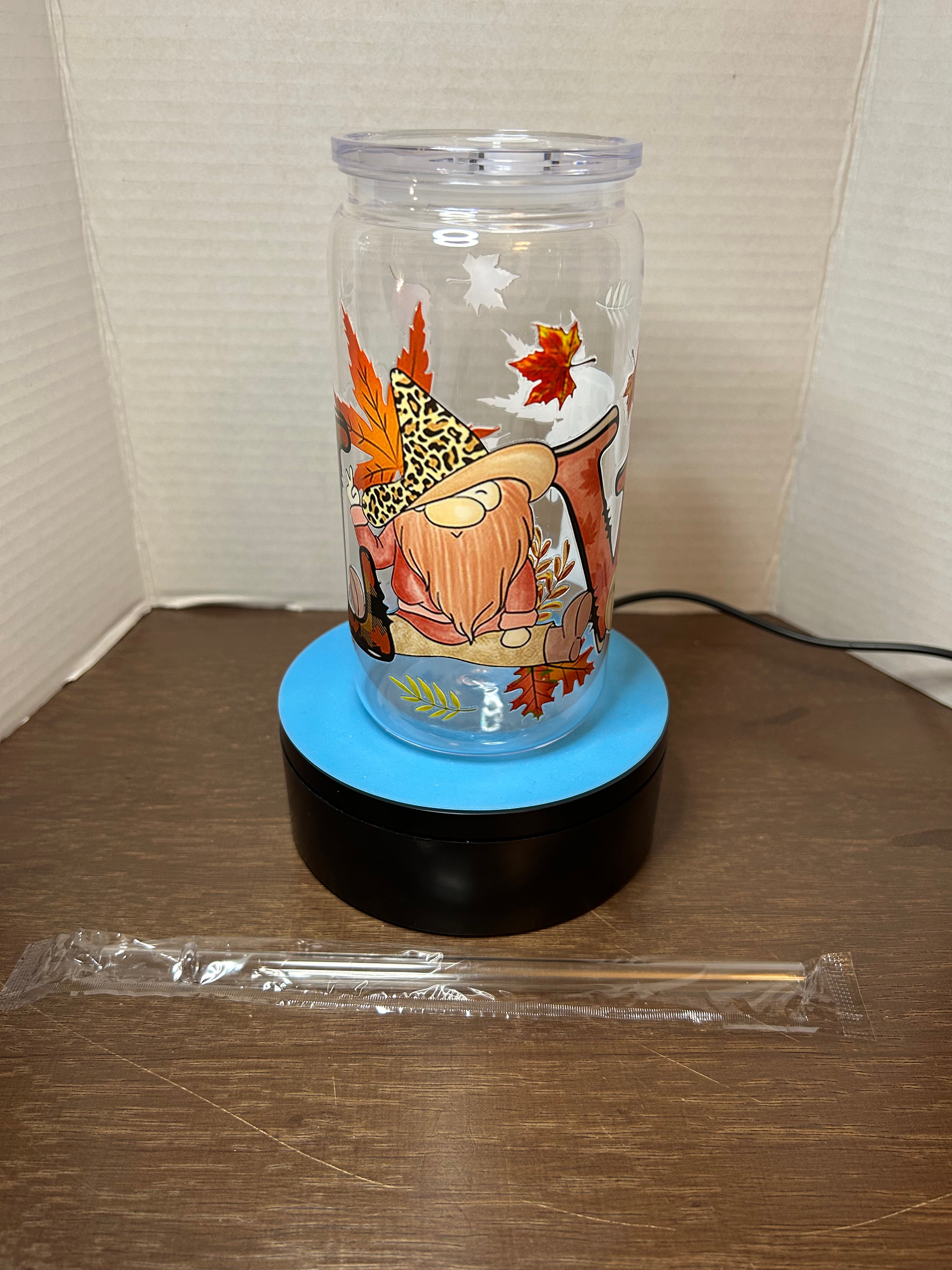 16 oz Acrylic Tumbler with Acrylic Straw featuring a Beautiful Design
