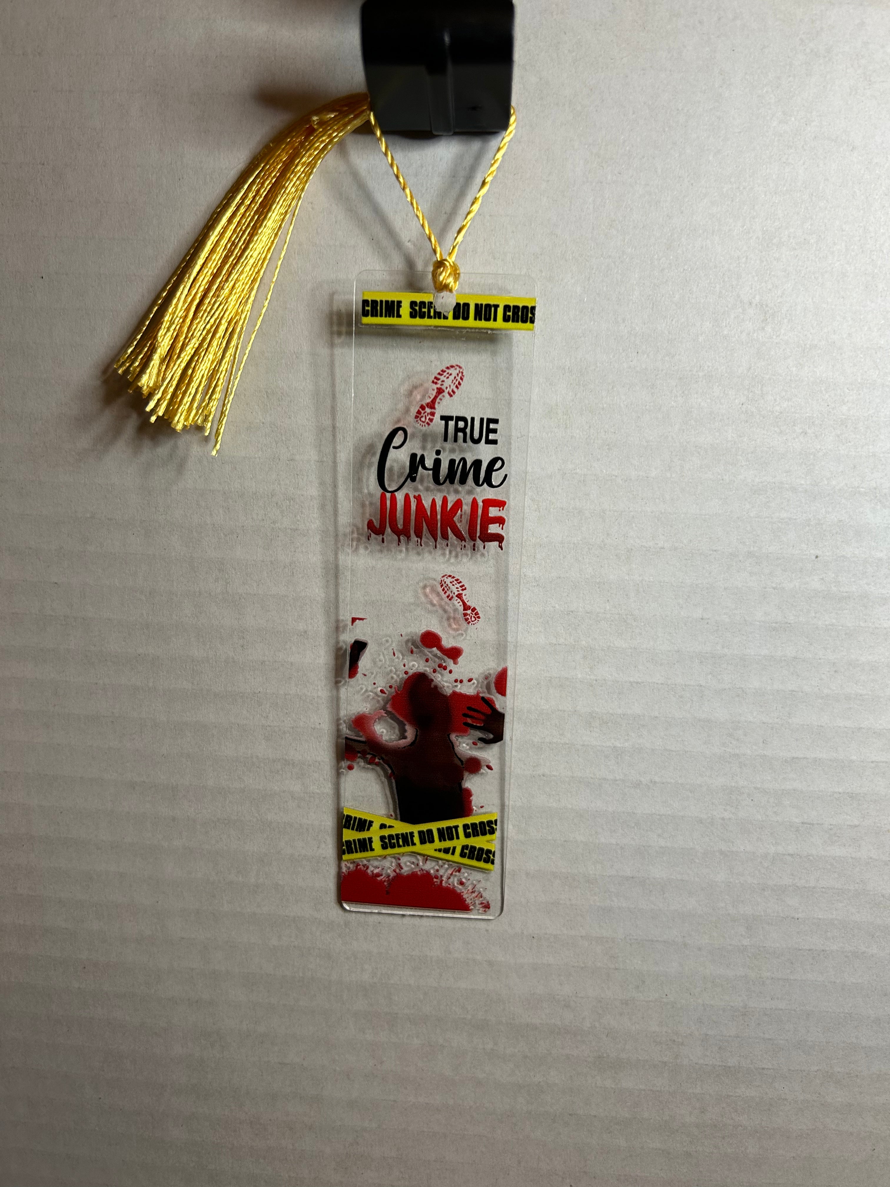 Acrylic Bookmark With Colored Tassel Featuring a Halloween Theme