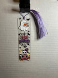 Acrylic Bookmark With Colored Tassel Featuring a Halloween Theme