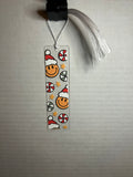 Acrylic Bookmark With Colored Tassel Featuring a Christmas Theme