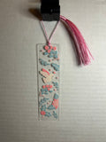 Acrylic Bookmark With Colored Tassel Featuring a Christmas Theme