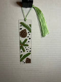 Acrylic Bookmark With Colored Tassel Featuring a Christmas Theme
