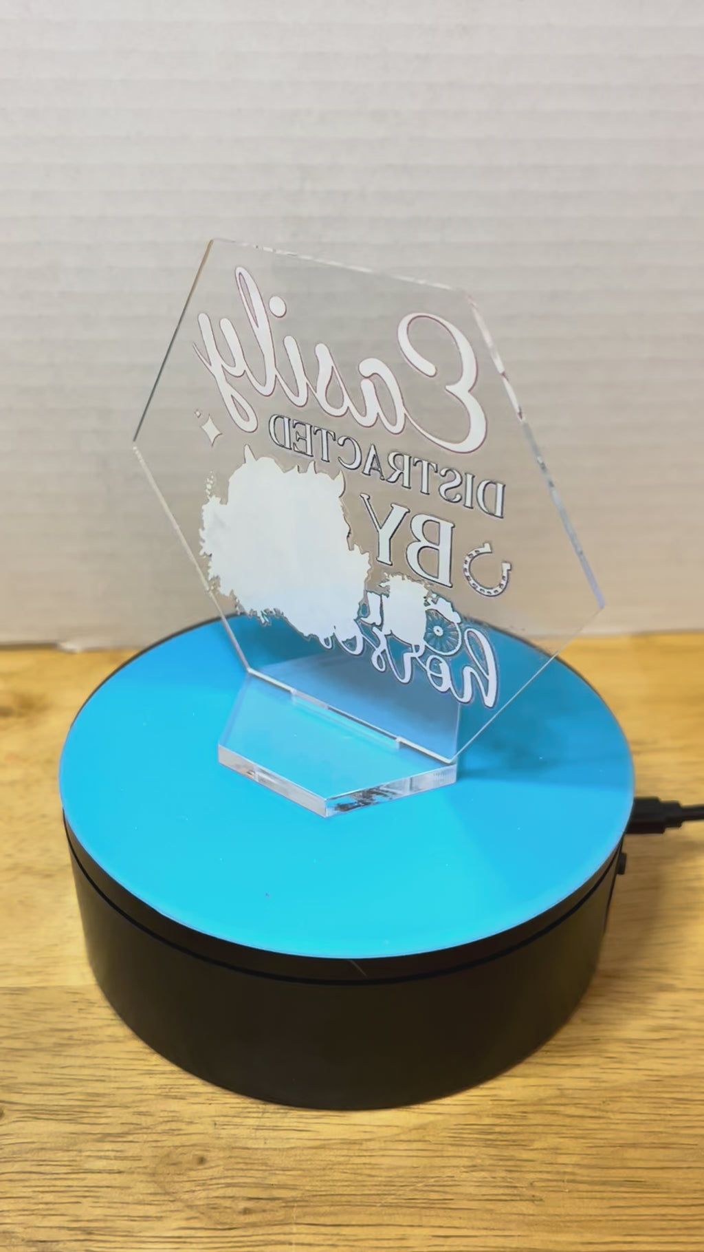 Acrylic Hexagon 4.5 Inch Sign featuring a Beautiful Design