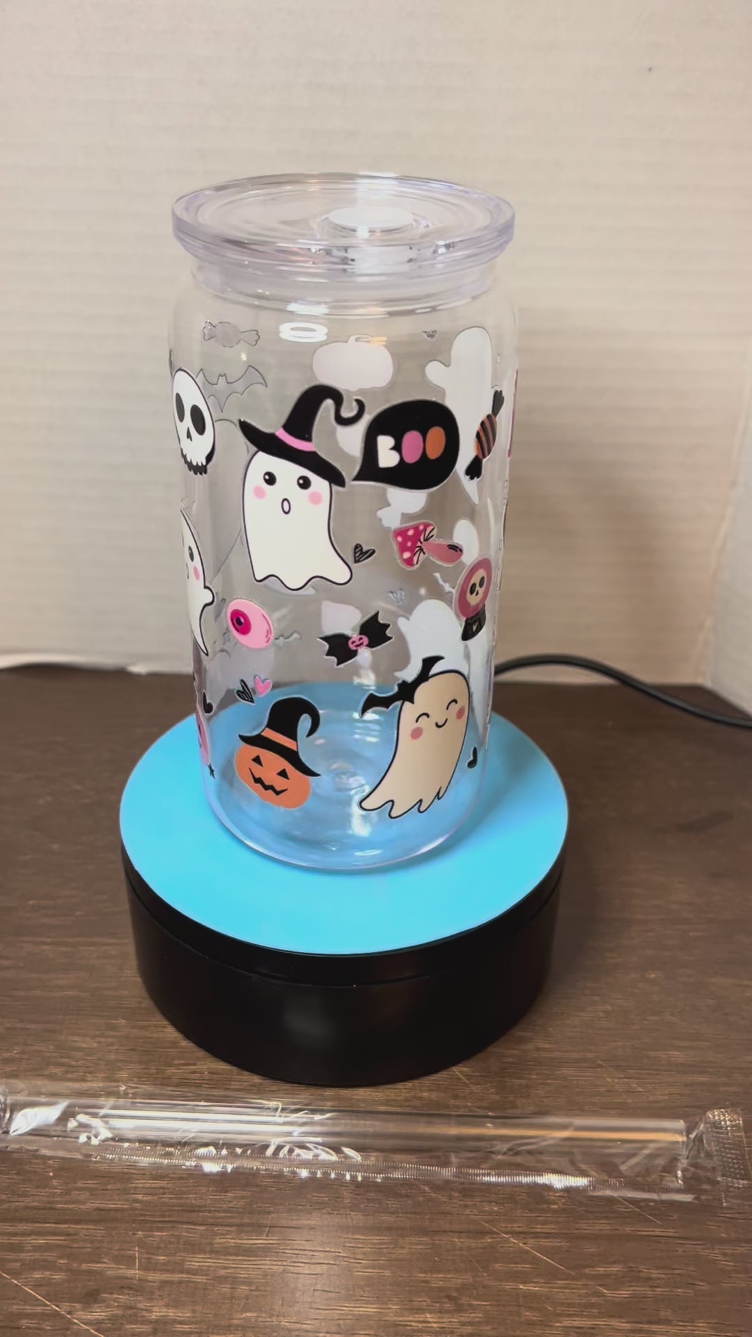 16 oz Acrylic Tumbler with Acrylic Straw featuring a Beautiful Design