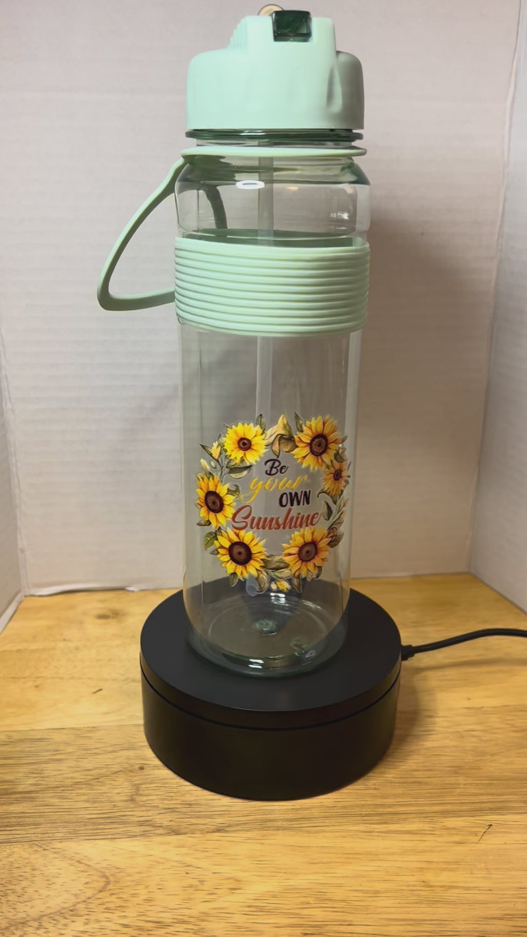 30 oz Plastic Water Bottle with Handle and Straw featuring a Beautiful Design